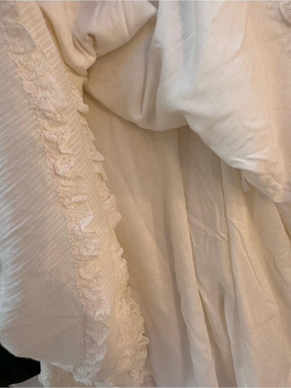 NWT Free People Cream Ruffle Collar Embroidered Sleeveless Mini Babydoll Dress - Picture 10 of 15